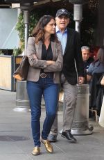 AMY LANDECKER and John Records Landecker Out for Lunch in Beverly Hills 01/02/2018