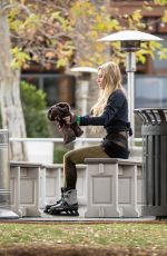 ANA BRAGA in Tights Out Ice Skating in Calabasas 01/30/2018
