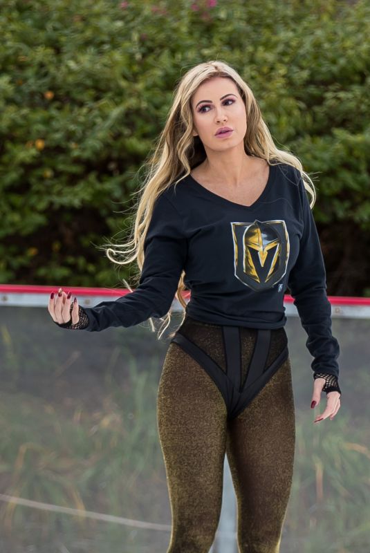 ANA BRAGA in Tights Out Ice Skating in Calabasas 01/30/2018