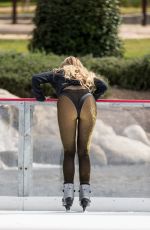 ANA BRAGA in Tights Out Ice Skating in Calabasas 01/30/2018