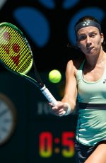 ANASTASIJA SEVASTOVA at Australian Open Tennis Tournament in Melbourne 01/18/2018