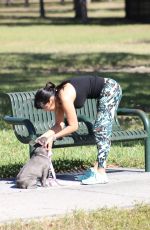 ANDREA CALLE Working Out at a Park in Los Angeles 01/10/2018