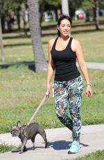 ANDREA CALLE Working Out at a Park in Los Angeles 01/10/2018