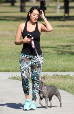 ANDREA CALLE Working Out at a Park in Los Angeles 01/10/2018
