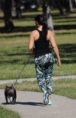 ANDREA CALLE Working Out at a Park in Los Angeles 01/10/2018