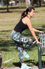 ANDREA CALLE Working Out at a Park in Los Angeles 01/10/2018
