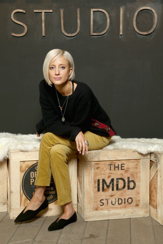 ANDREA RISEBOROUGH at IMDB Studio at Sundance Film Festival in Park City 01/19/2018