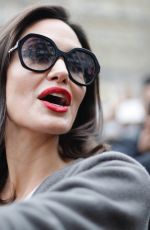 ANGELINA JOLIE Arrives at Guerlain Perfumes Shop on Champs-elysees in Paris 01/30/2018