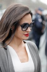 ANGELINA JOLIE Arrives at Guerlain Perfumes Shop on Champs-elysees in Paris 01/30/2018