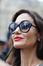 ANGELINA JOLIE Arrives at Guerlain Perfumes Shop on Champs-elysees in Paris 01/30/2018