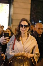 ANGELINA JOLIE Leaves Guerlain Perfumes Shop on Champs-elysees in Paris 01/29/2018