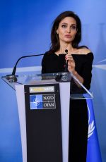 ANGELINA JOLIE Speak at Nato Headquarters in Brussels 01/31/2018