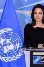 ANGELINA JOLIE Speak at Nato Headquarters in Brussels 01/31/2018