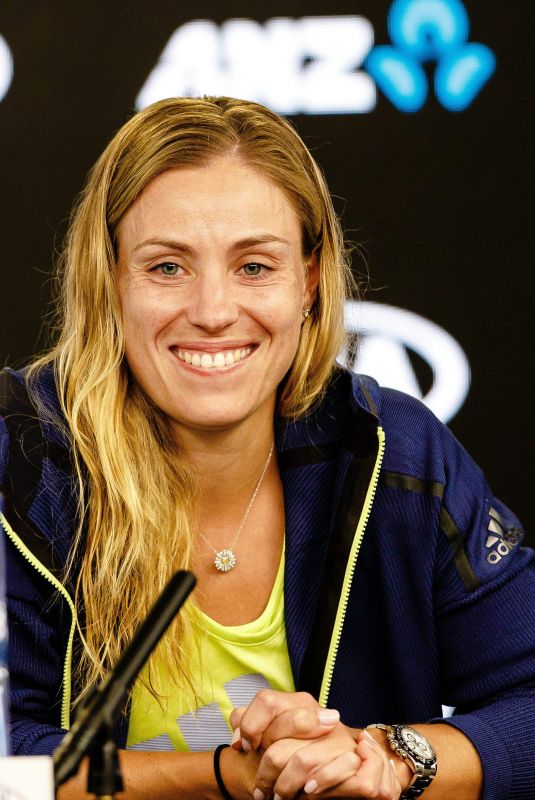 ANGELIQUE KERBER Press Conference at Australian Open Tennis Tournament in Melbourne 01/18/2018
