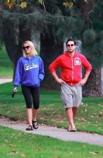 ANNA CAMP and Skylar Astin Walks Their Dog in Los Feliz 01/03/2018