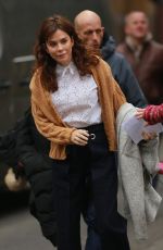 ANNA FRIEL on the Set of Butterfly in Manchester City Centre 01/09/2018