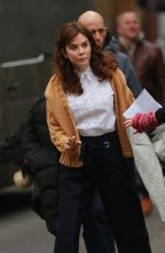 ANNA FRIEL on the Set of Butterfly in Manchester City Centre 01/09/2018