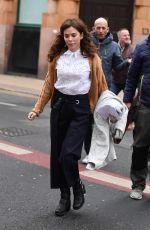 ANNA FRIEL on the Set of Butterfly in Manchester City Centre 01/09/2018