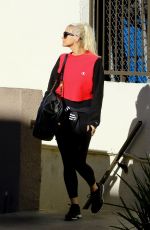 ASHLEE SIMPSON Arrives at a Gym in Studio City 01/26/2018