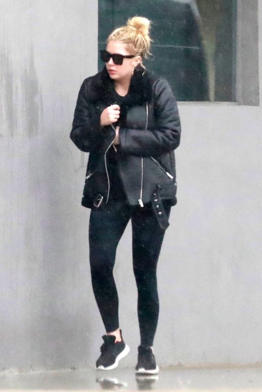ASHLEY BENSON Out for Lunch at Crossroads Kitchen in Los Angeles 01/09/2018