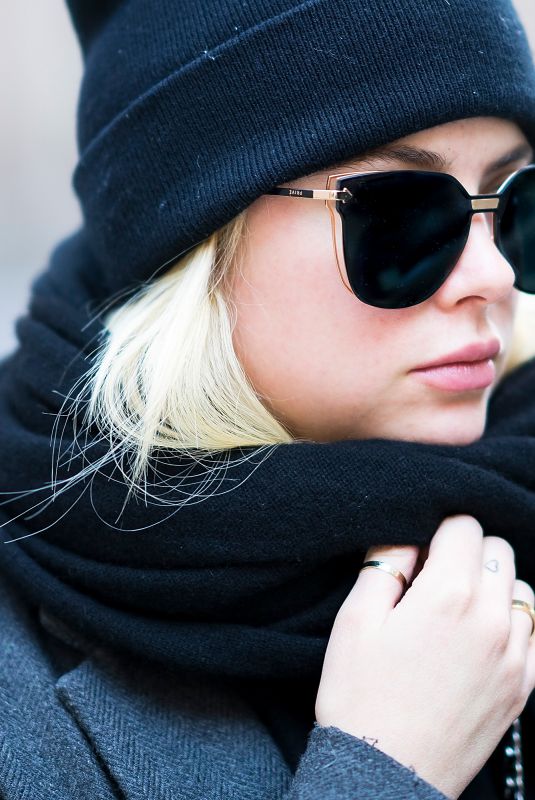 ASHLEY BENSON Out in New York Wearing Prive Revaux Sunglasses 01/25/2018