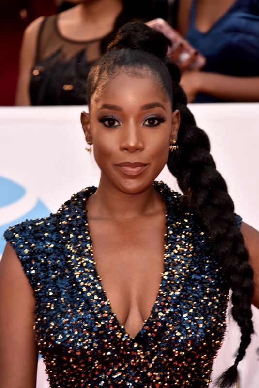 ASHLEY BLAINE at 49th Naacp Image Awards in Pasadena 01/14/2018