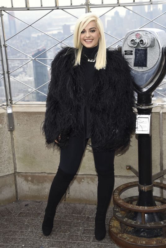 BEBE REXHA at Empire State Building in New York 01/16/2018