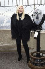 BEBE REXHA at Empire State Building in New York 01/16/2018