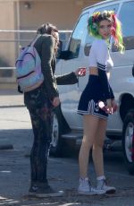 BELLA and DANI THORNE on the Set of a Music Video in Los Angeles 01/13/2018
