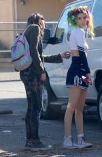 BELLA and DANI THORNE on the Set of a Music Video in Los Angeles 01/13/2018