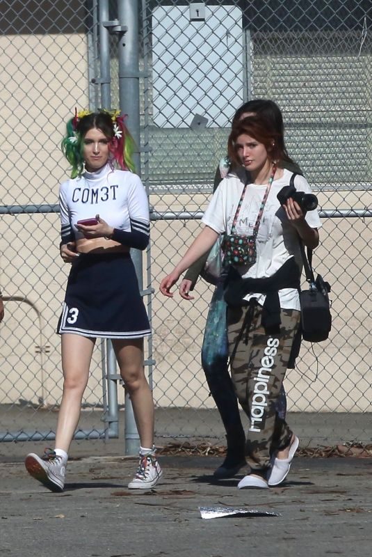 BELLA and DANI THORNE on the Set of a Music Video in Los Angeles 01/13/2018