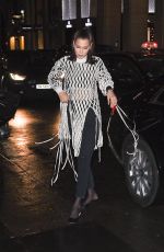 BELLA HADID Arrives at Hotel Costes in Paris 01/20/2018