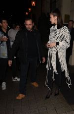 BELLA HADID Arrives at Hotel Costes in Paris 01/20/2018
