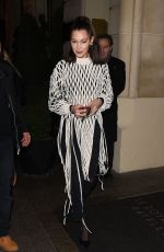 BELLA HADID Arrives at Hotel Costes in Paris 01/20/2018