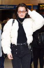 BELLA HADID Arrives at JFK Airport in New York 01/25/2018