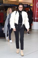 BELLA HADID Arrives at JFK Airport in New York 01/25/2018