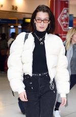 BELLA HADID Arrives at JFK Airport in New York 01/25/2018