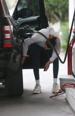 BELLA HADID at a Gas Station in Beverly Hills 01/08/2018