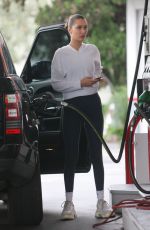 BELLA HADID at a Gas Station in Beverly Hills 01/08/2018