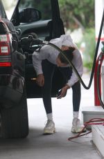 BELLA HADID at a Gas Station in Beverly Hills 01/08/2018