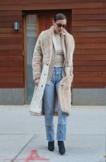 BELLA HADID Leaves Bar Pitti in New York 01/26/2018