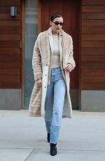 BELLA HADID Leaves Bar Pitti in New York 01/26/2018