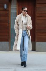 BELLA HADID Leaves Bar Pitti in New York 01/26/2018