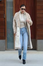 BELLA HADID Leaves Bar Pitti in New York 01/26/2018