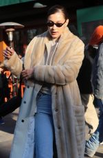 BELLA HADID Leaves Bar Pitti in New York 01/26/2018