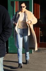 BELLA HADID Leaves Bar Pitti in New York 01/26/2018