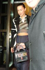 BELLA HADID Leaves Her Hotel in Milan 01/13/2018