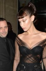 BELLA HADID Leaves Her Hotel in Paris 01/22/2018