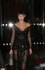 BELLA HADID Leaves Her Hotel in Paris 01/22/2018