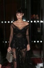 BELLA HADID Leaves Her Hotel in Paris 01/22/2018